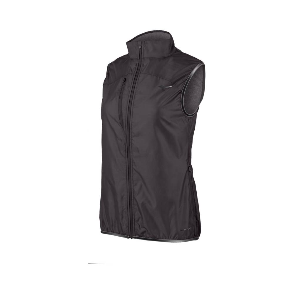 Damske Vesty Mizuno Breath Thermo® FZ Čierne Vypredaj LODC13879